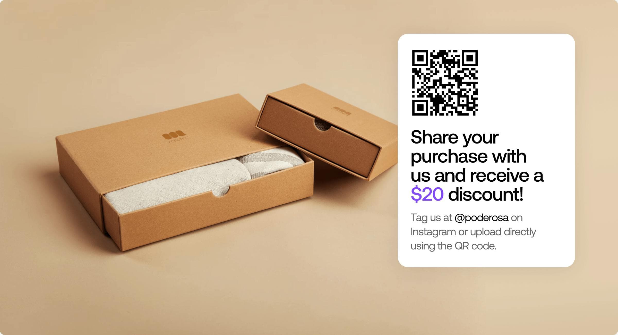 packaging insert with a qr code