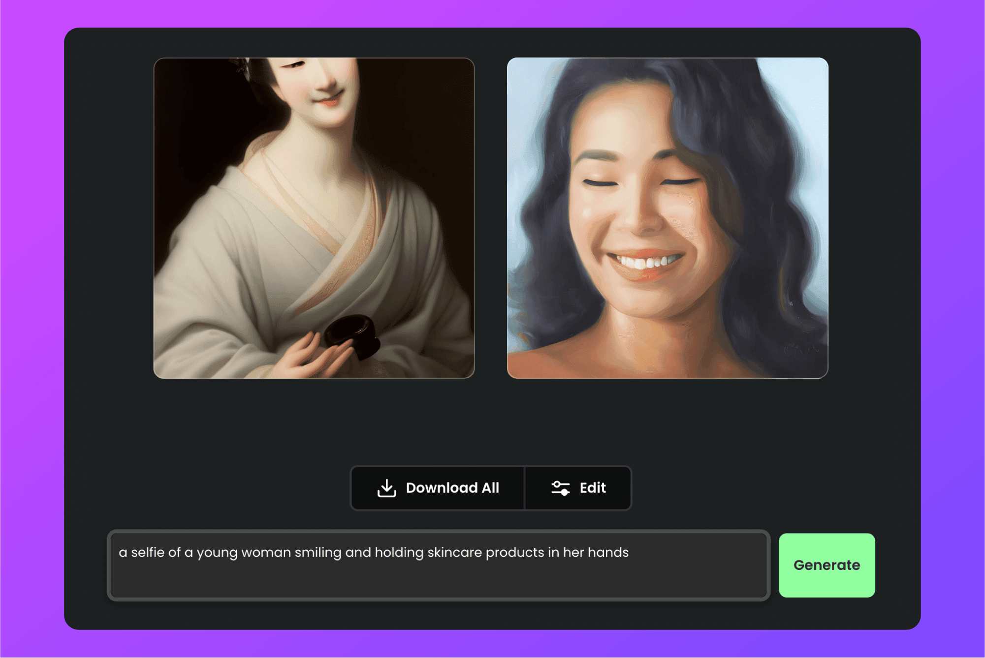 fotor ai generator selfies of two women