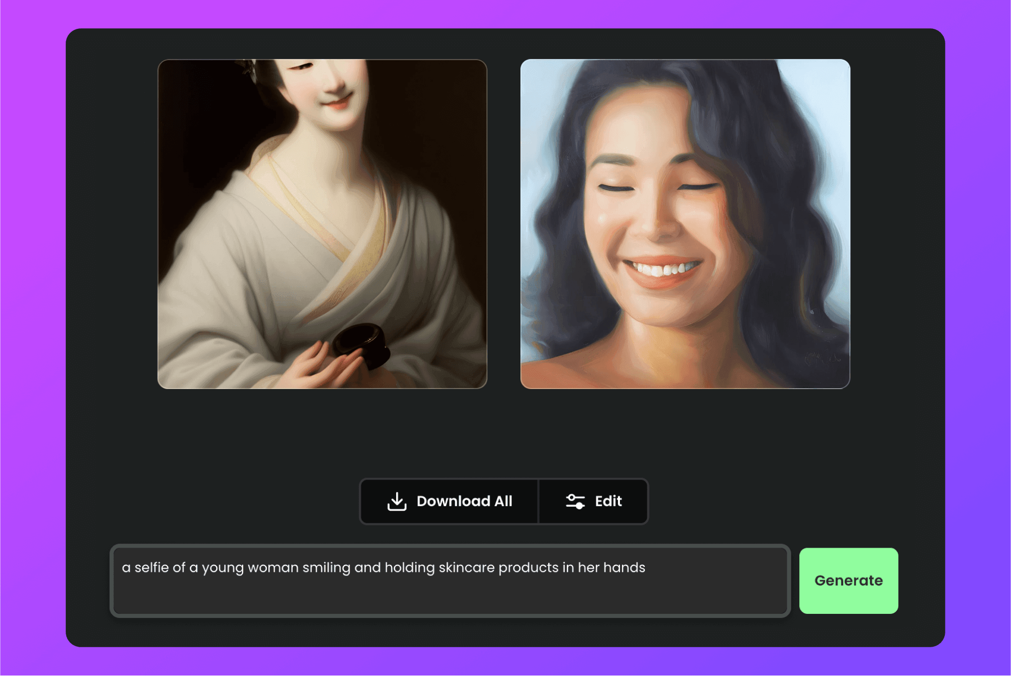 fotor ai generator selfies of two women