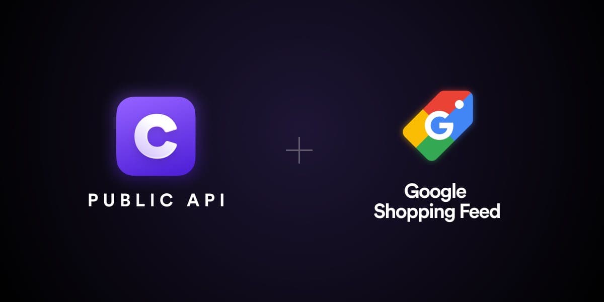 Integration through public API & Google Shopping feed
