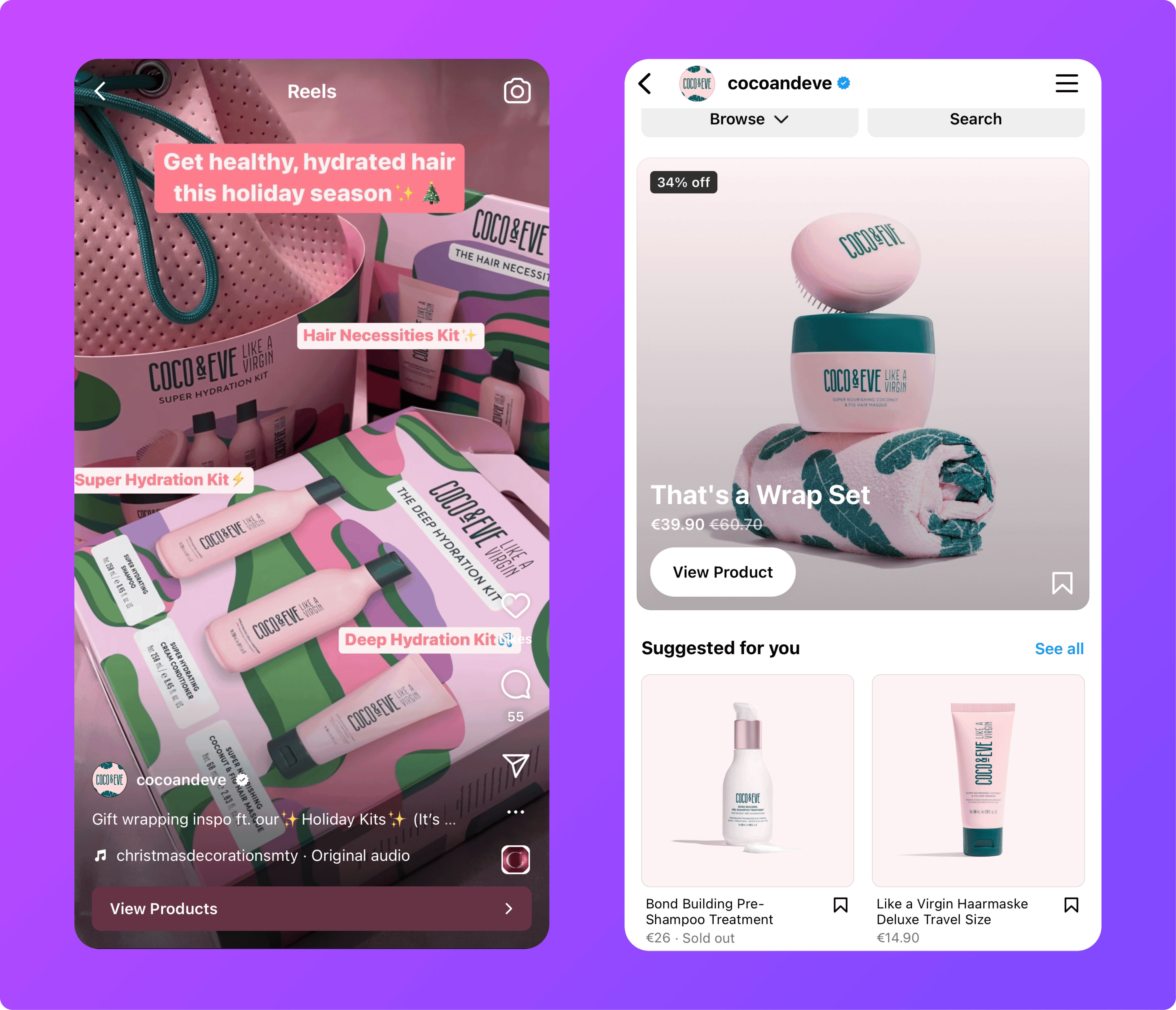 beauty products in pink packaging