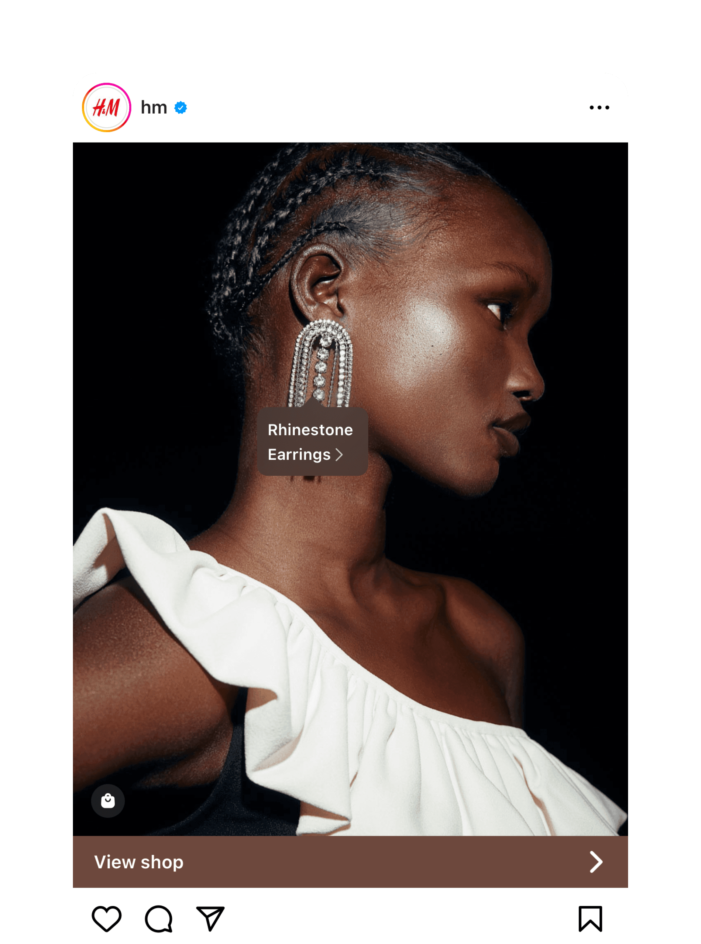 a lady with a huge earring